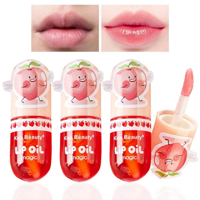 pour les lèvres Huile de lèvre repulpante Gloss à lèvres aromatisé à la pêche