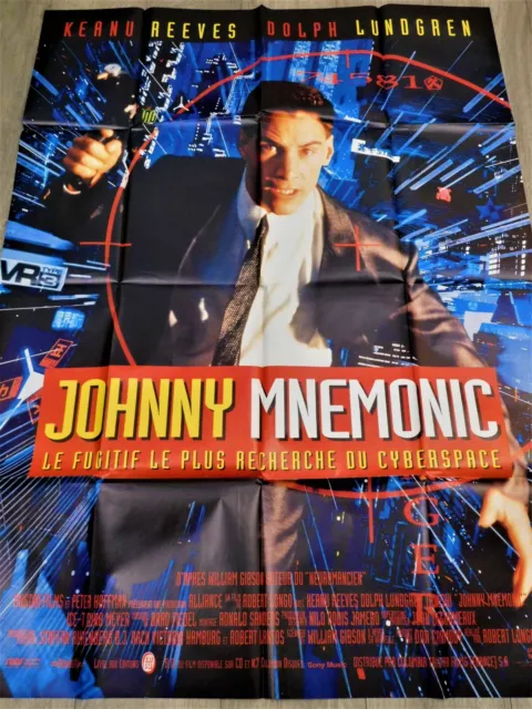 Johnny Mnemonic Affiche ORIGINALE Poster 120x160cm 47"63" 1995 Keanu Reeves
