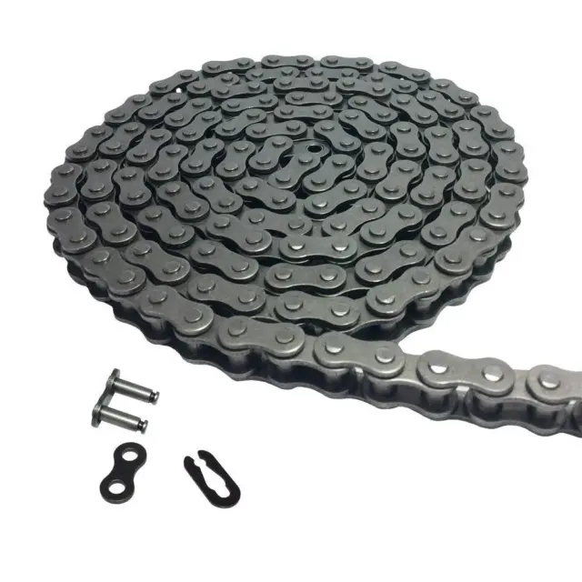 AZSSMUK 08A 40# Roller Chain - 5 Feet 40Mn Carbon Steel Material with 1 Connecti