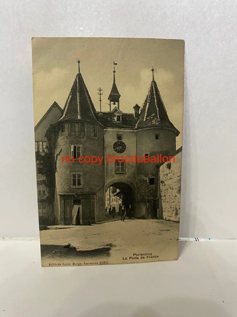 Carte Postale Ancienne CPA Suisse - Porrentruy Gare Château - Début 1900, Noir Et Blanc