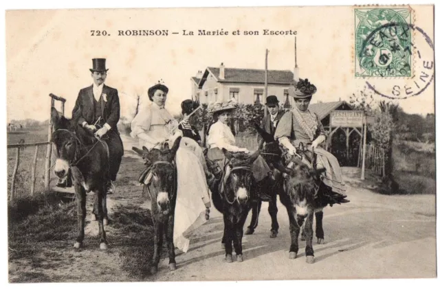 CPA 92 - ROBINSON (Hauts de Seine) - 720. La Mariée et son Escorte (animée)