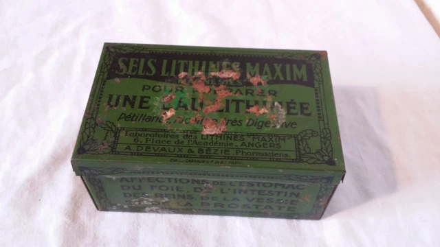 Ancienne Boîte Métal Pharmacie "SEL DE HUNT", Vintage France
