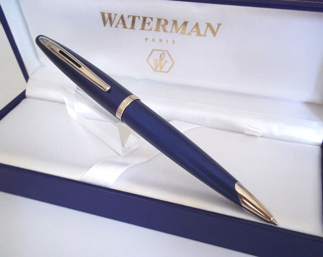 Stylo Bille/Roller Waterman Carene Laque Bordeaux - Garniture Chrome - Neuf Avec Écrin