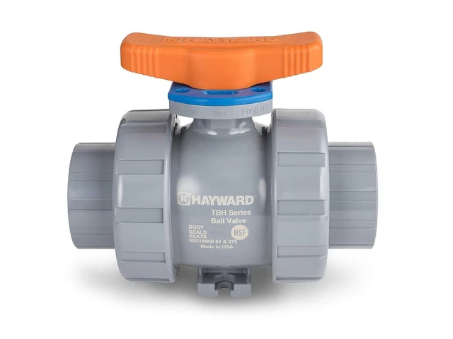 Hayward TBH2150A0SE0000 Series TBH True Union Ball Valve, Socket End, CPVC...