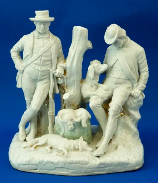 James Hadley Royal Worcester Biscuit Group chasseurs gibier 19e Reine Victoria