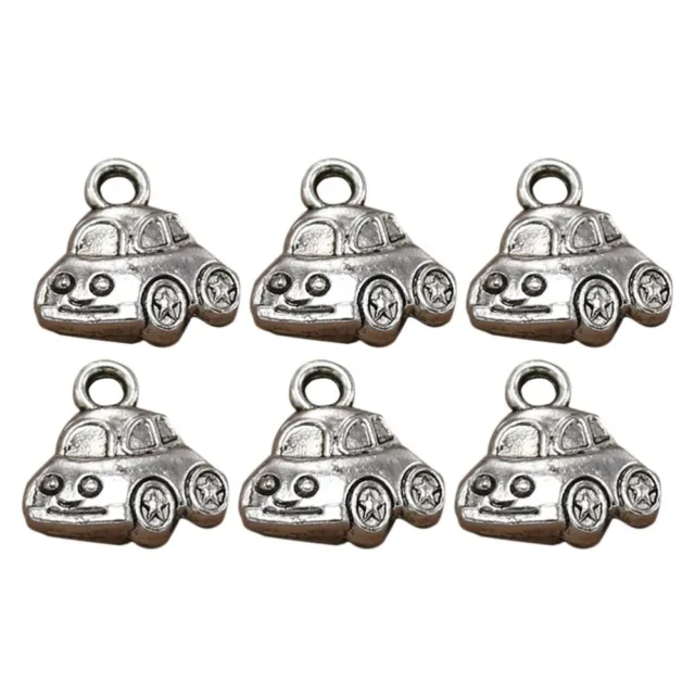 20pcs Alloy Double-sided Car Pendants Charms DIY Jewelry Making Accessory for