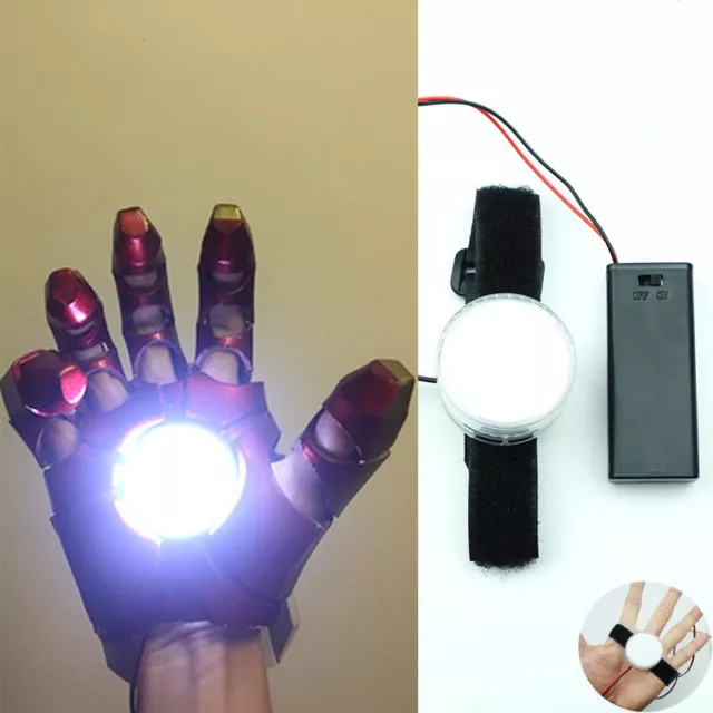 DIY Controlled Light LED Light Iron Man Glove Palm Light Halloween Cosplay Props