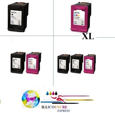 Cartucce di Inchiostro Compatibili HP302 HP 302 XL Nero/Colori Da Unità Per Set