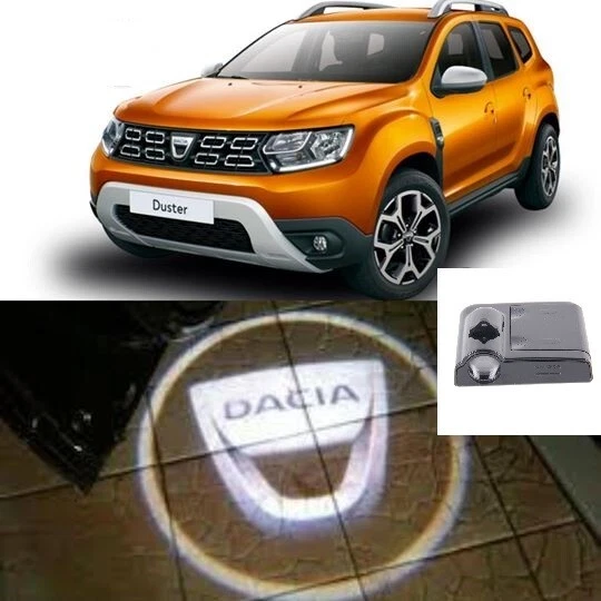Led Sottoporta Sotto Porta Per Tutte Le Auto Con Logo Dacia No Fili A Batteria