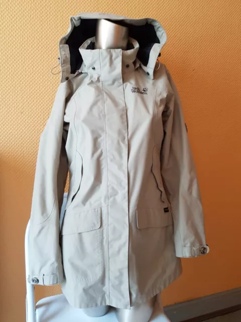 Damen JACK WOLFSKIN Funktionsjacke, Polyestermischung, hellgrau-beige, Gr.S