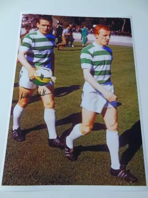 Celtic Fc 1967 European Cup Final Willie Wallace Signed Reprint Jimmy Johnstone