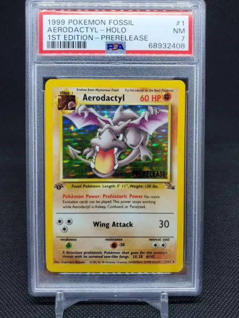 Fossil Aerodactyl Holo 1/62 CGC 6.5 - Subgrades