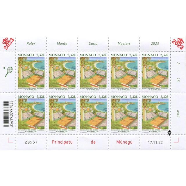 MONACO 2023 MONTE Carlo ROLEX Masters sport tennis court 8 16 april 10v mnh FULL 37.99 PicClick MONACO 2023 MONTE Carlo ROLEX Masters sport tennis court 8 16 april 10v mnh FULL 37.99 PicClick