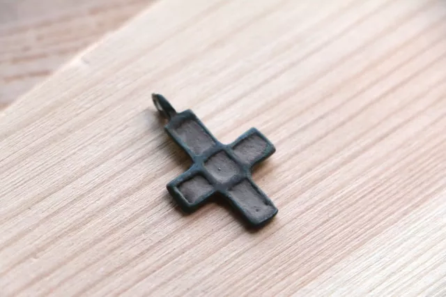 Fantastic Viking Kievan Rus Pendant Cross with with rectangular ends 10-11 AD