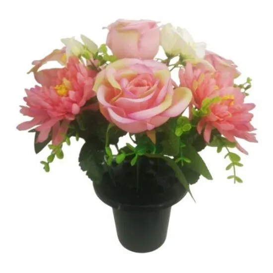 Mauve & Ivory Grave Flowers Cemetery Flowers Artificial Flowers For Graves