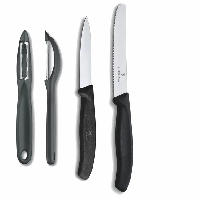 Küchenset 3tlg. Victorinox Gemüsemesser Tomatenmesser Schäler N . schwarz