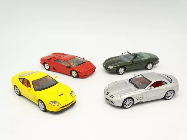 Solido And Various 1/43 - Bundle Of 4: Mercedes - Lamborghini - Jaguar - Ferrari