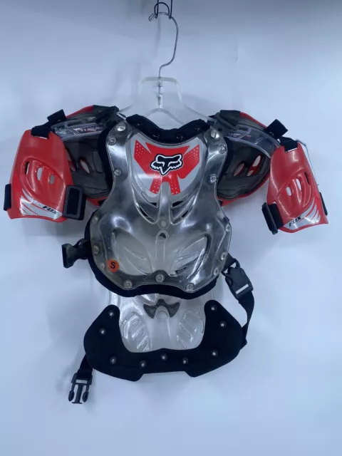 Fox Motocross Racing Body Armor Vest Youth Size S Clear Pre-Owned