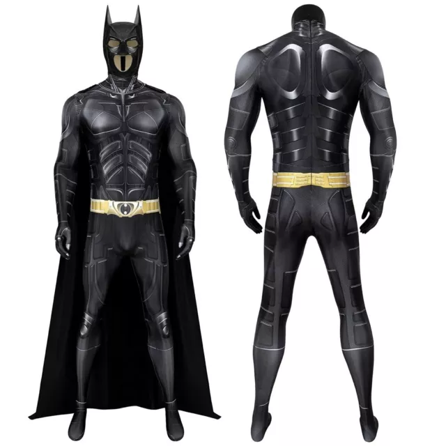 Batman Costume Cosplay Suit Bruce Wayne The Dark Knight Rises Handmade