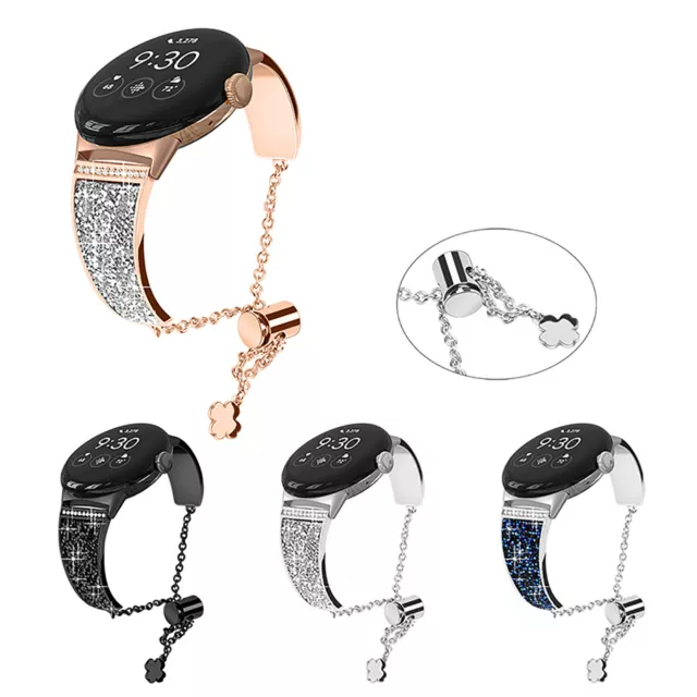 Diamond Watch Strap Adjustable Bracelet Metal Strap Watch for Google Pixel Watch
