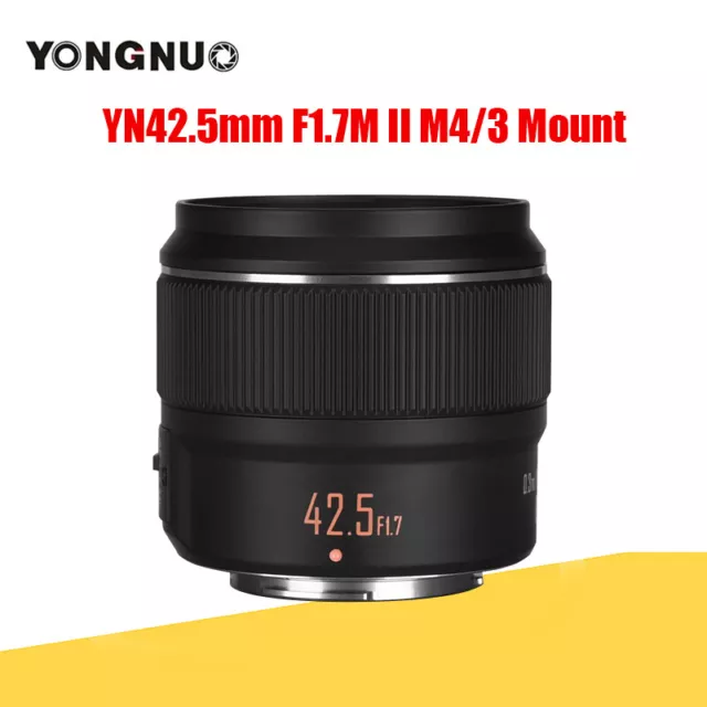 Lente YONGNUO YN42,5 mm 42,5 mm F1,7M II STM AF/MF para montaje M4/3 Panasonic Olympus