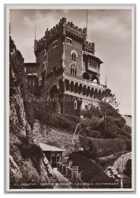 Genua / Genova Italien - Castello Homberger - Altes Foto AK 1930er