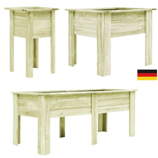 Holz Hochbeet Pflanzkübel Blumenkasten Frühbeet Garten Pflanzer Blumentöpfe DE