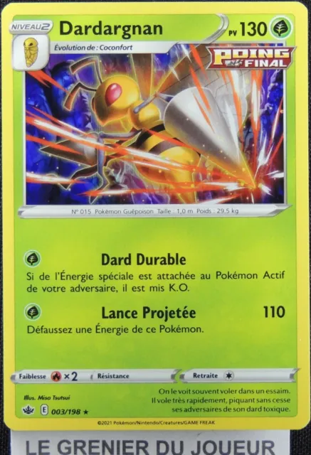 Pokemon Card Dardargnan 003/198 HOLO RARE ICE KINGDOM FR NEW