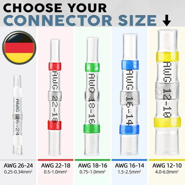 70 Stück Schrumpfverbinder Kabelverbinder Quetschverbinder Sortiment 70 Stück Schrumpfverbinder Kabelverbinder Quetschverbinder Sortiment