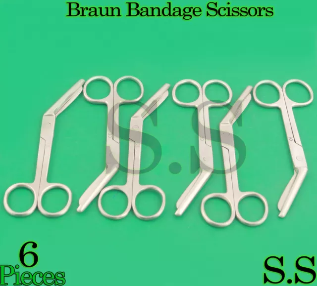 6 New Stainless Steel Braun Stadler Episitomy Scissors 5.5" Surgical Instrument