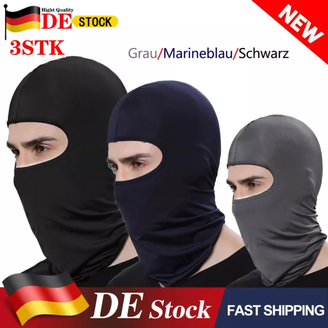 3X Winter Motorrad Sturmhaube Sturmmaske Fahrrad Halswärmer atmungsaktiv Skimütz