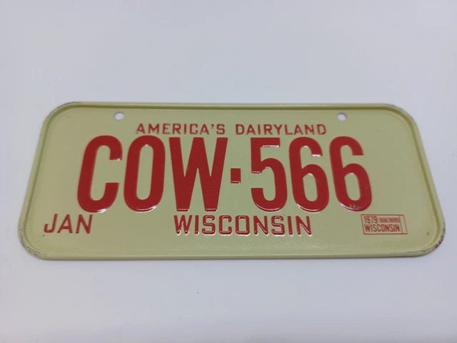 Plaque D'immatriculation Vintage Wisconsin 79 – Idéale Pour Déco Ou Vélo Ancien