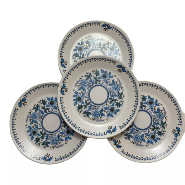 Noritake Progression 9022 Blue Moon 6 3/8 Salad Bread Sauce Butter Pate Set Of 4