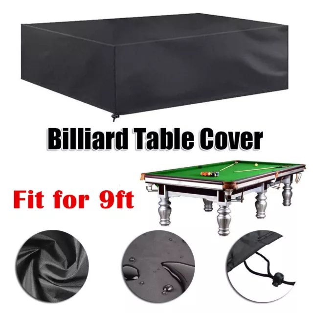 Fit to 9ft Pool Snooker Billiard Table Cover Polyester Waterproof Dust-proof