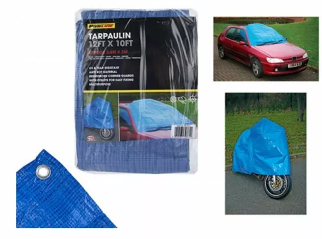 Multi Purp Tarpaulin Tarp Lightweight Waterproof Tent Ground Cover Sheet Camping