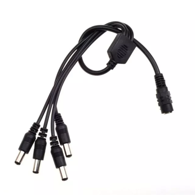 DC Power 1 Female to 4 Male Splitter Adapter Plug Cable For 12V CCTV LED Camera 2