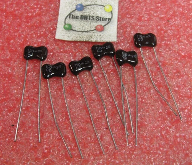 Silver Mica Capacitors 120pF 2% Cornell-Dubilier CDE - NOS Qty 6