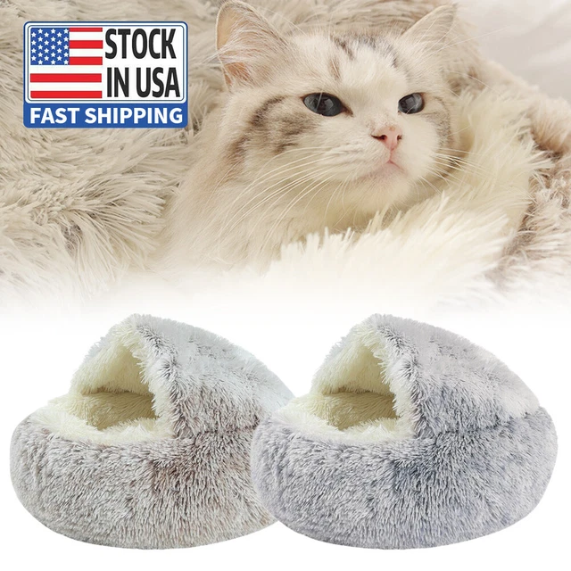 Pet Cat Dog House Kennel Puppy Sleeping Cave Bed Mat Pad Winter Warm Soft Nest