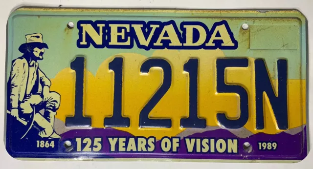 Nevada License Plate - 125 Years Of Vision - Mining, #11215N - Good Condition