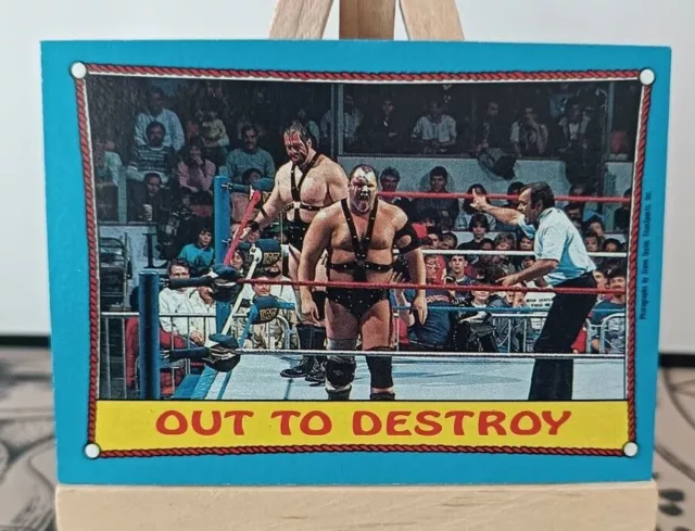 Topps 1987 WWF Trading Card - #40 Out To Destroy (Demolition)