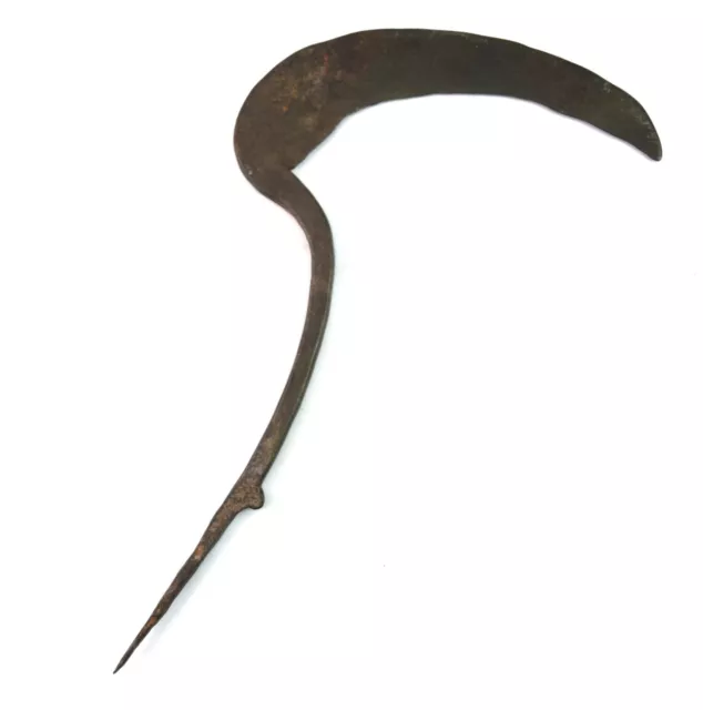 Old Collectible Vintage Indien Iron Sickle - Horticulture Hand Tool G47-303