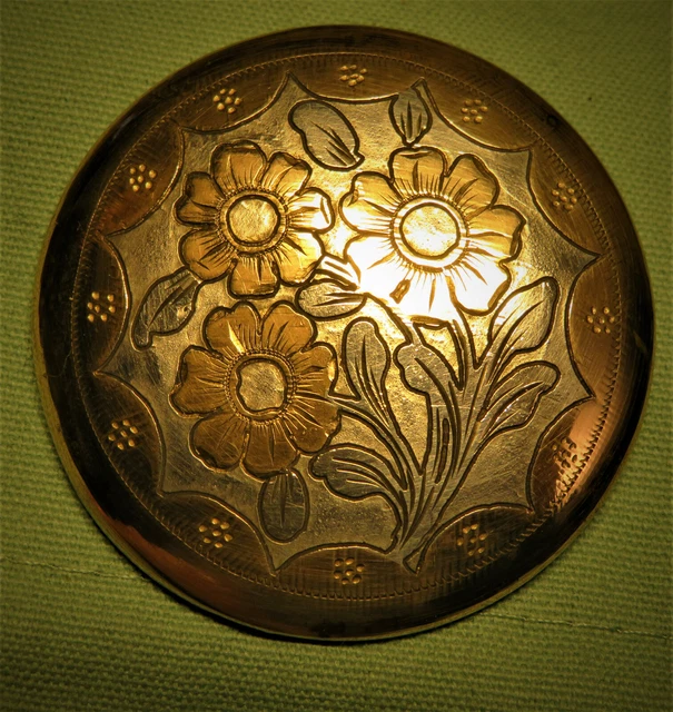 Broche Art Déco Laiton Et Cuivre - Style Jean Augis, Occasion, Pièce Unique