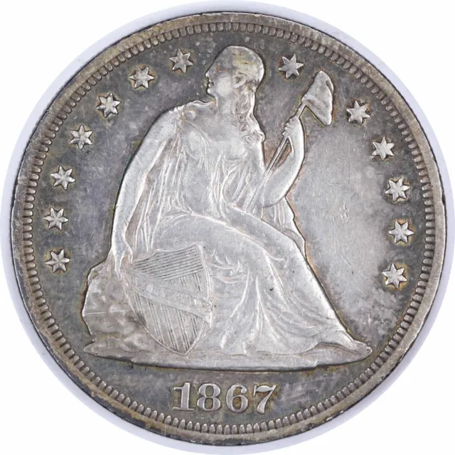 1867 Liberty Seated Dollar EF Uncertified #1038