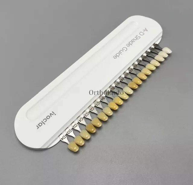 Ivoclar Vivadent Porcelain Dental Teeth Shade Guides A-D 20 Bleached Color Chart