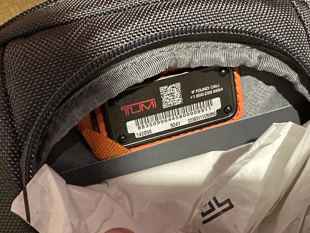 Brand New with Tag TUMI Small Crossbody Gray Orange 7