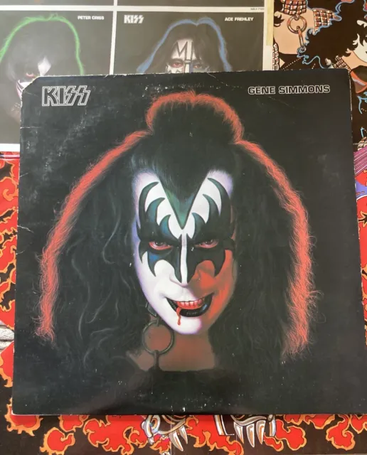 Gene Simmons, Kiss - Solo Vinyl LP. 1978. Inc' Poster. Terry Haute Pressing. VG.