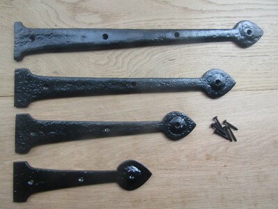 1 Paio Nero Antico gotico Tudor GHISA manichino Falso Hinge fronti 