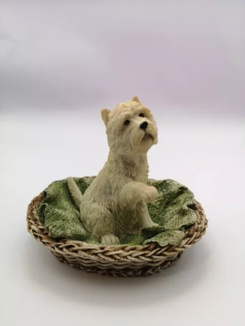 Rare Country Artists West Highland Terrier in Basket 90's