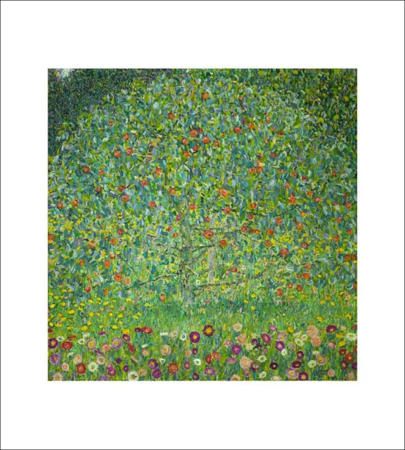 Klimt Apple Tree fine art giclee print poster gallery wall art WITH BORDER