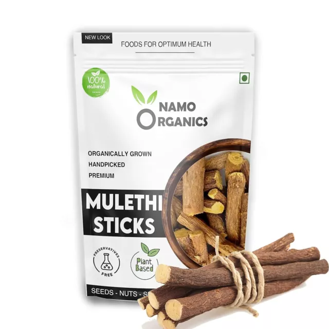 Namo Organics Réglisse Racines, Mulethi Bâtons Paquet De 100gm 2